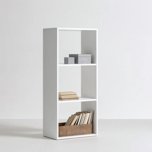 Biały regał z płyty wiórowej laminowanej 60 x 30 x 120 cm